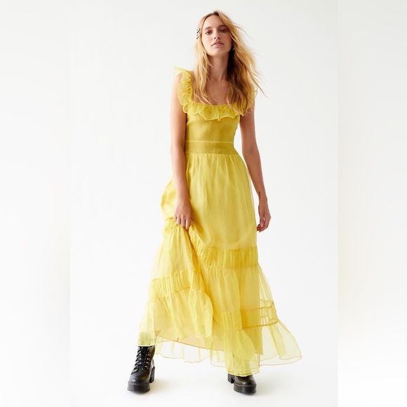 LoveShackFancy Joanne Yellow Maxi Dress - Picture 2 of 10